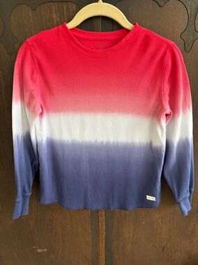 GAP Kids Red White Blue Tie Dye Crewneck Tee Sz M
